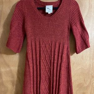Pink Rose Sweater Dress